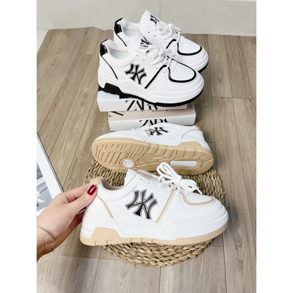 Giày thể thao Sneaker nữ N,Y chất liệu da PU trẻ trung năng động