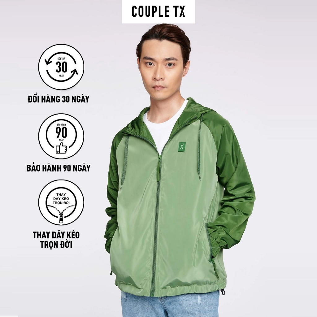 Áo Khoác Dù Nam Couple TX Raglan Phối Màu MOP 1033