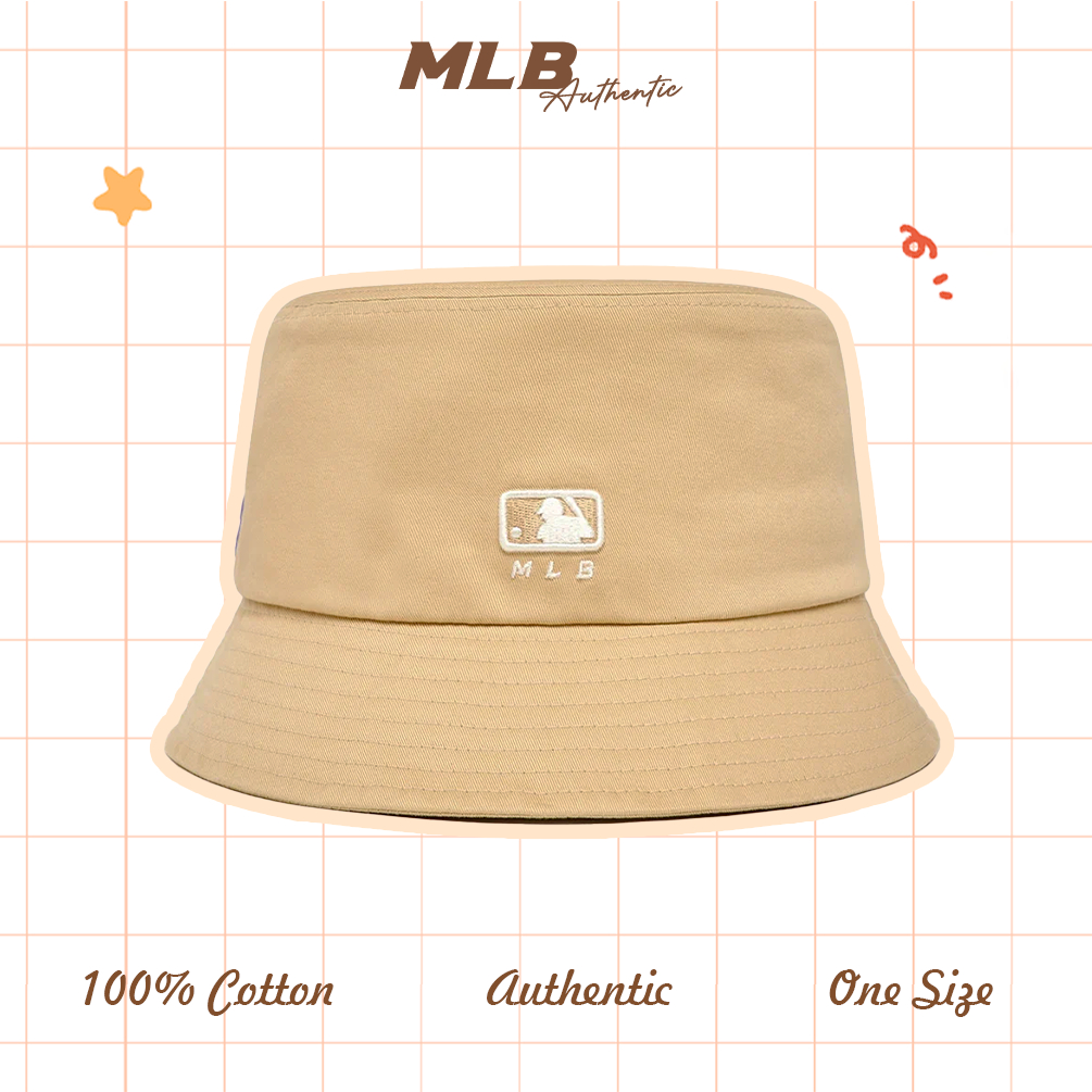 Mũ vành bucket MLB logo thêu hàng xuất dư phong cách Hàn Quốc, vải kaki cao cấp, nón lưỡi trai nam nữ unisex