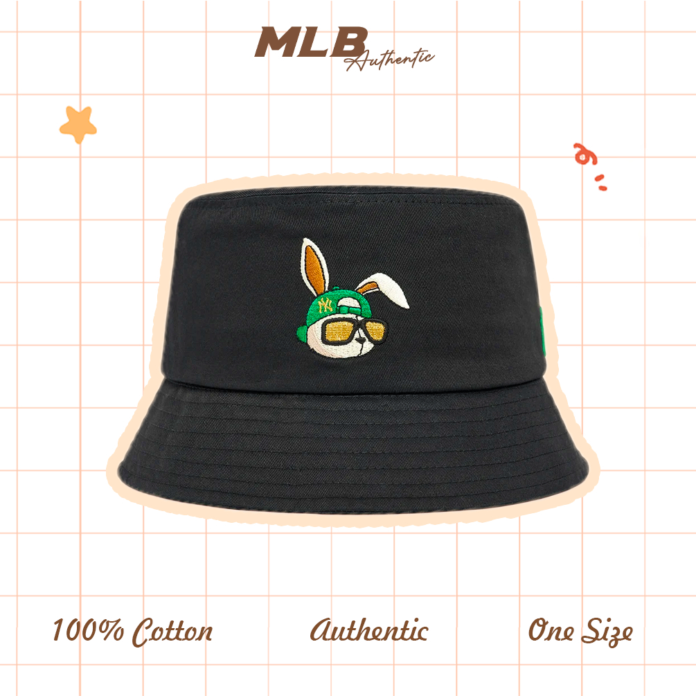 Mũ vành bucket MLB logo thêu hàng xuất dư phong cách Hàn Quốc, vải kaki cao cấp, nón lưỡi trai nam nữ unisex