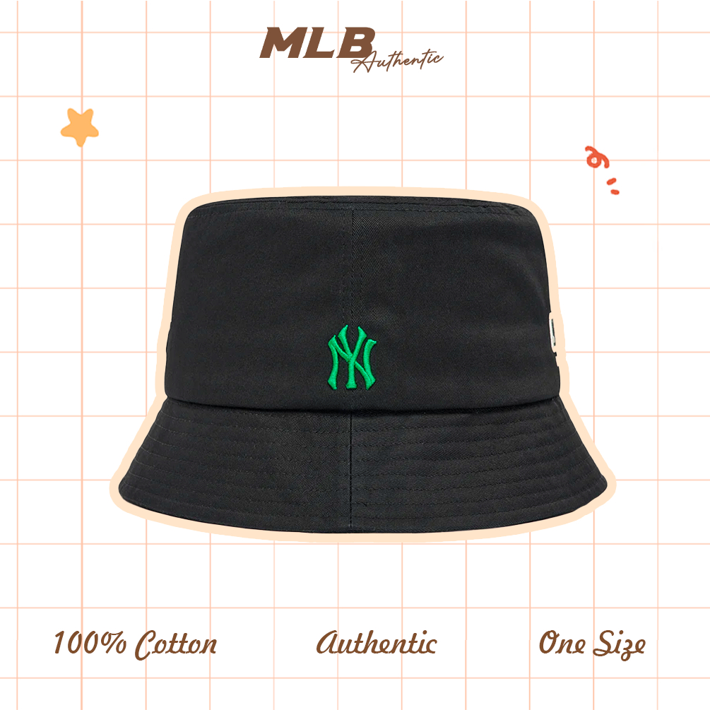 Mũ vành bucket MLB logo thêu hàng xuất dư phong cách Hàn Quốc, vải kaki cao cấp, nón lưỡi trai nam nữ unisex