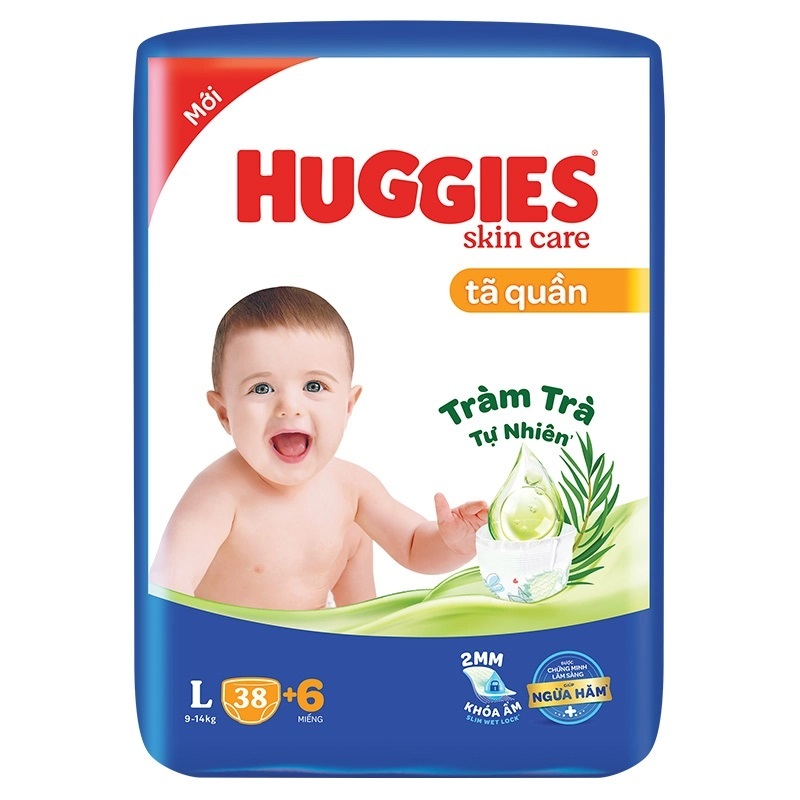 Bỉm tã quần Huggies size L_38 + 6 miếng (dành cho bé 9 - 14kg, bao bì ngẫu nhiên)