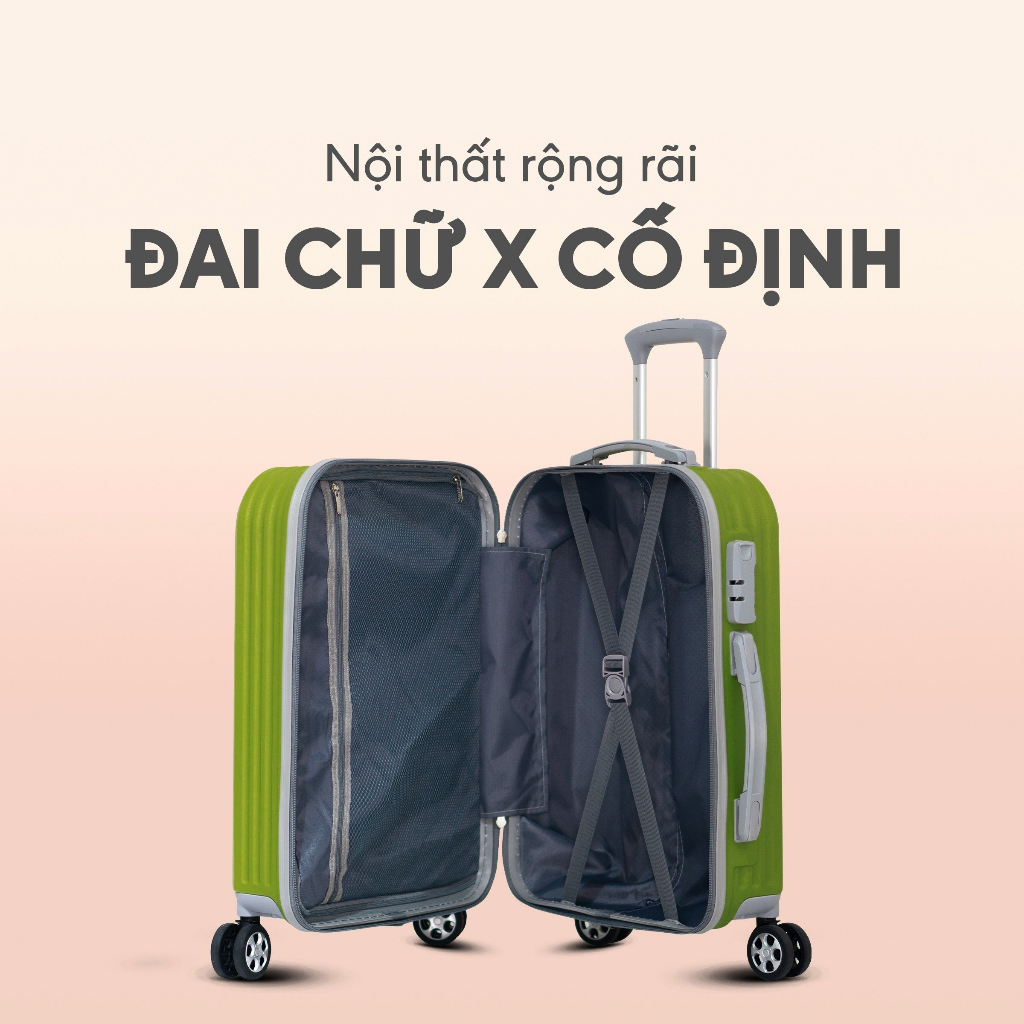 Vali nhựa Hùng Phát UZO 222, size 20, size 24