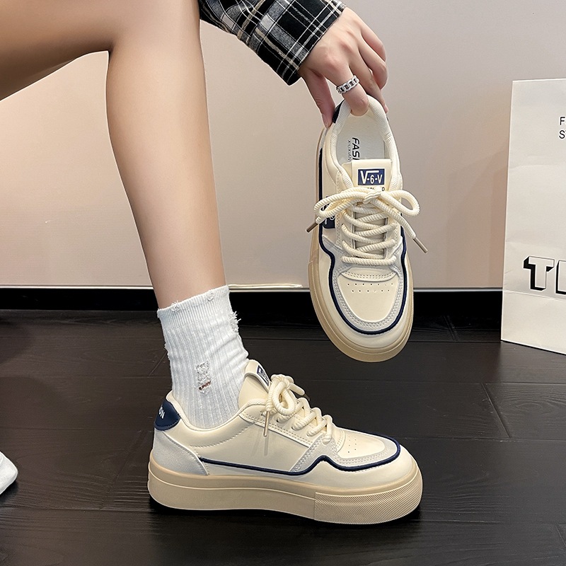 Giày Thể Thao Nữ Đế Nâu Phối Viền DK G12 Siêu Đẹp Siêu Hót