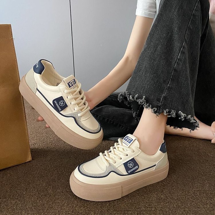 Giày Nữ Thể Thao Đế Nâu Phối Mầu DK G12 Cao Cấp