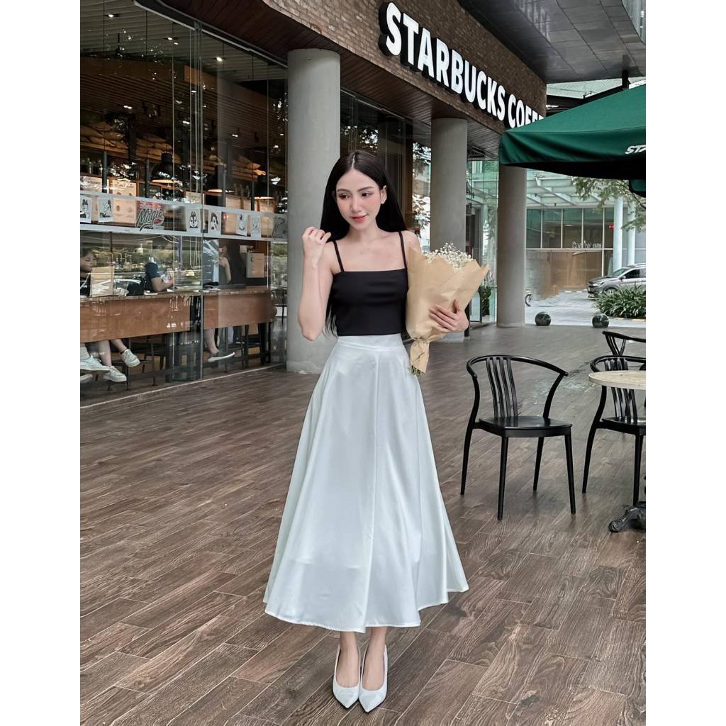Chân váy lụa dài "Tina Skirt "EllyClothing