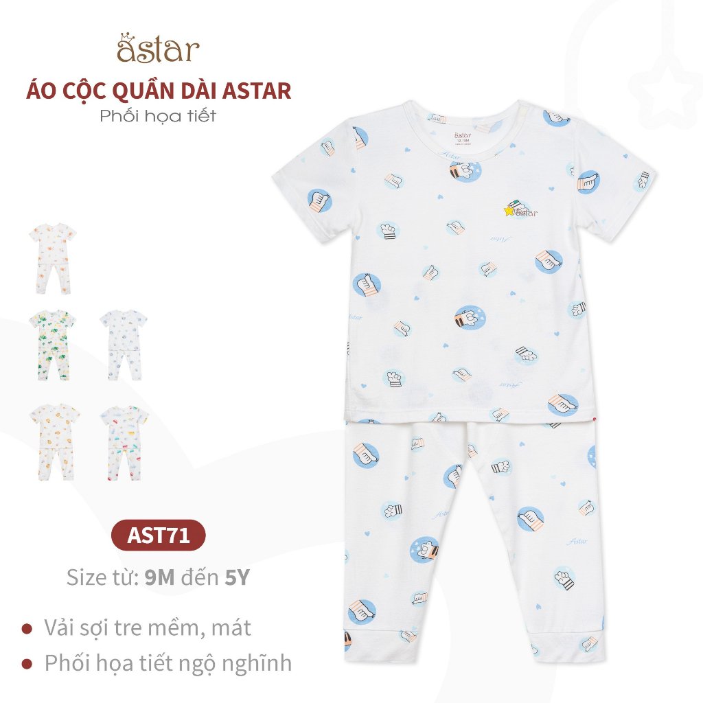 BST Áo Cộc Quần Dài Hoạ Tiết Astar