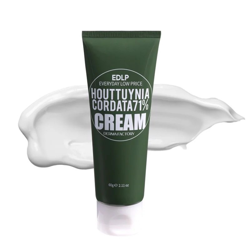 Kem dưỡng ẩm diếp cá Derma Factory Houttuynia Cordata 71% Cream 60g và 120g