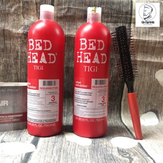 Cặp Dầu Gội Xả Tigi Đỏ Bed Head Phục Hồi Cấp Độ 3 - 750ml Cặp Dầu Gội Đầu Xả Phục Hồi Tóc Hư Tổn