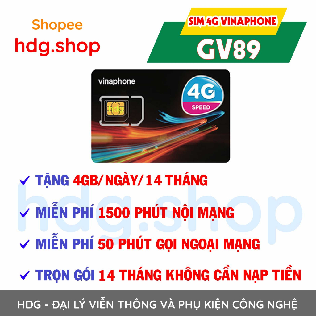 Sim 4g vinaphone tặng 2gb và 6gb/ngày vd89 12 tháng , vd149 12 tháng