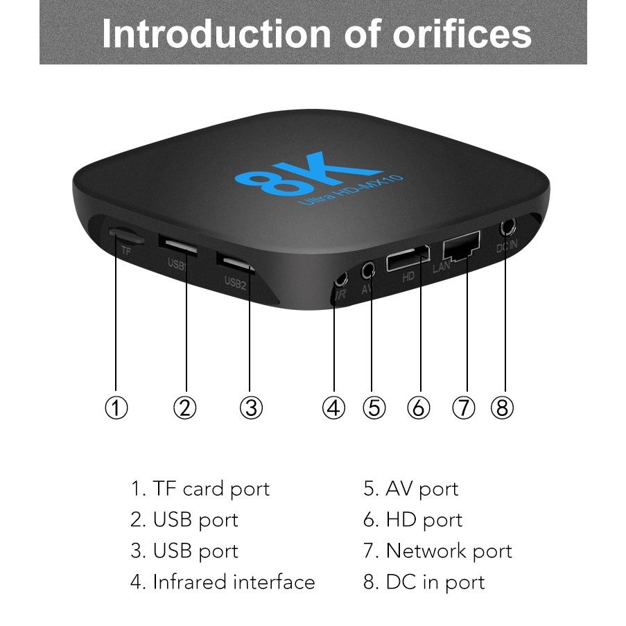 Android tvbox MX10-8K android 13 độ phân giải 8k bảo hành 1 năm bluetooth 5.0 android tivi box