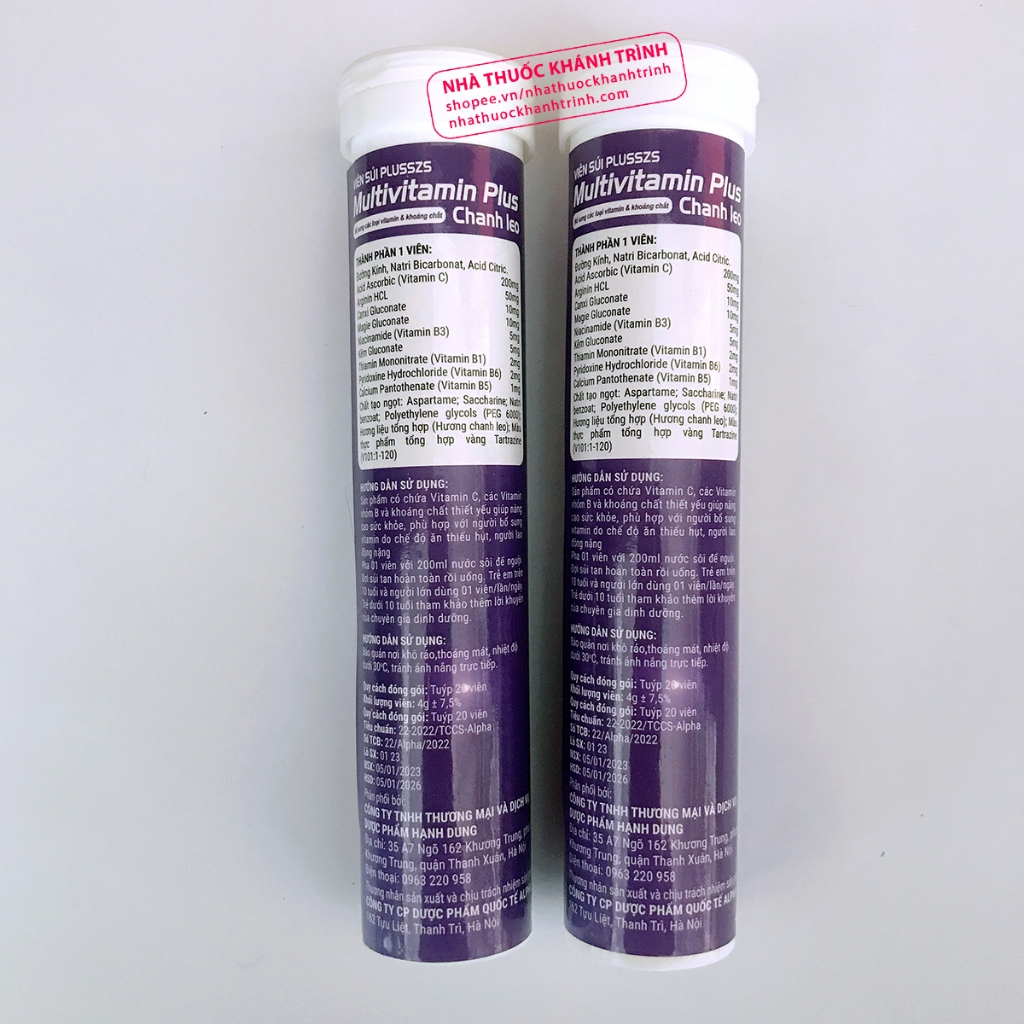 Viên sủi vitamin vị CHANH LEO - tăng lực, giải khát, thơm ngon