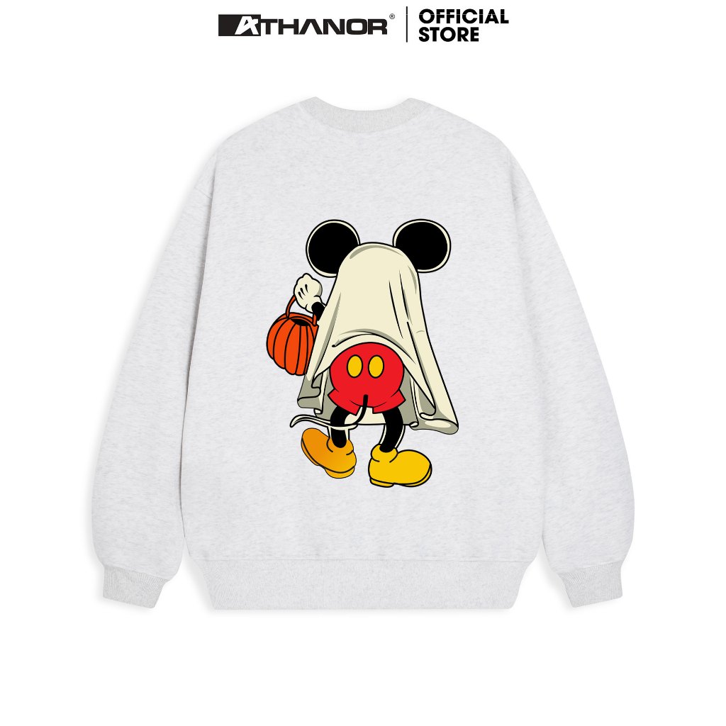 Áo Sweater ATHANOR Local Brand Halloween Season Dáng Rộng Nỉ Bông Unisex Mẫu MICKEY