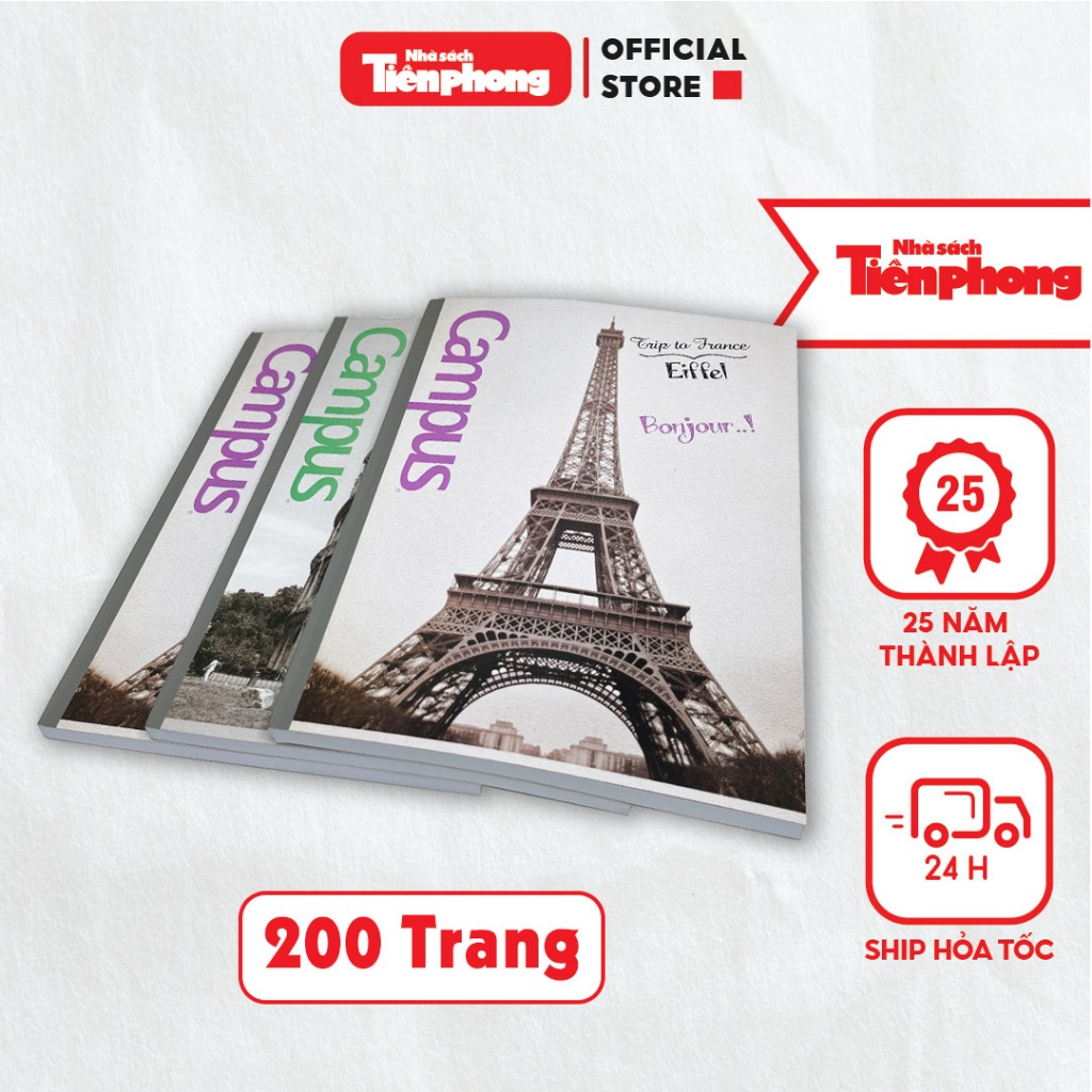 Vở kẻ ngang 80 trang Campus Landscape nhà sách Tiền Phong phân phối chính hãng - 2510