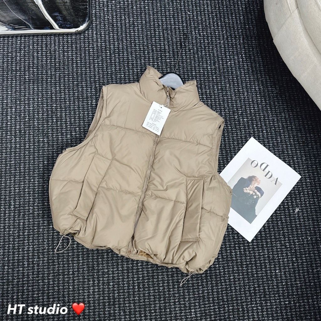 Áo Phao Gile Dây Rút Hot Winter 2023 Màu Cực Xinh Phong Cách Hàn Quốc