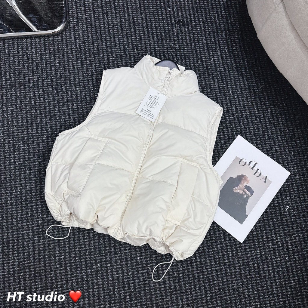 Áo Phao Gile Dây Rút Hot Winter 2023 Màu Cực Xinh Phong Cách Hàn Quốc