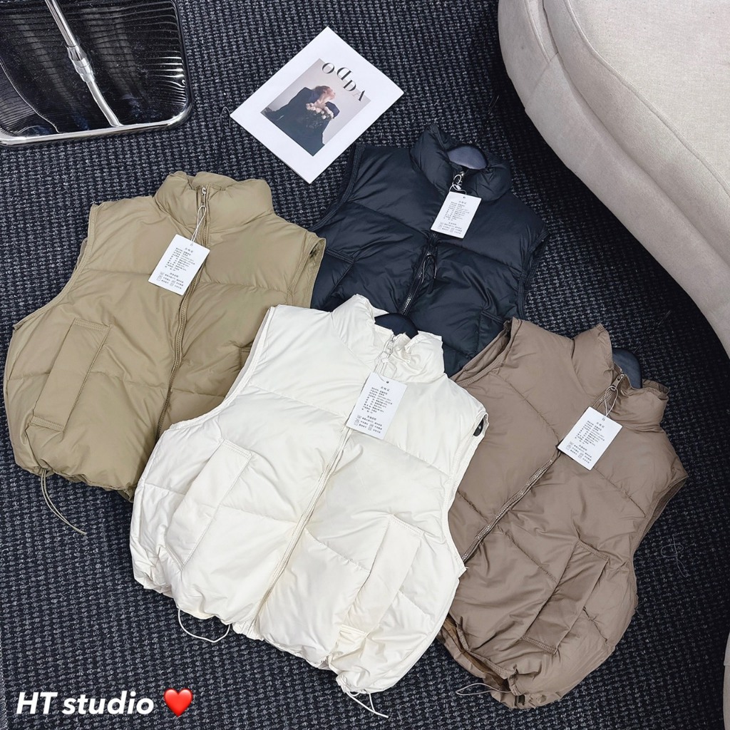 Áo Phao Gile Dây Rút Hot Winter 2023 Màu Cực Xinh Phong Cách Hàn Quốc