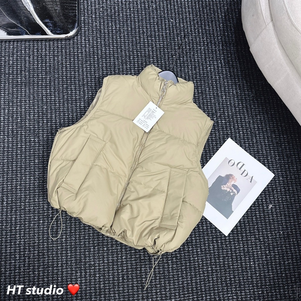 Áo Phao Gile Dây Rút Hot Winter 2023 Màu Cực Xinh Phong Cách Hàn Quốc