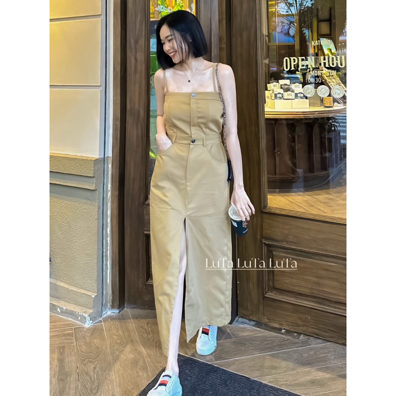 VÁY NÂU XẺ TÀ TRƯỚC