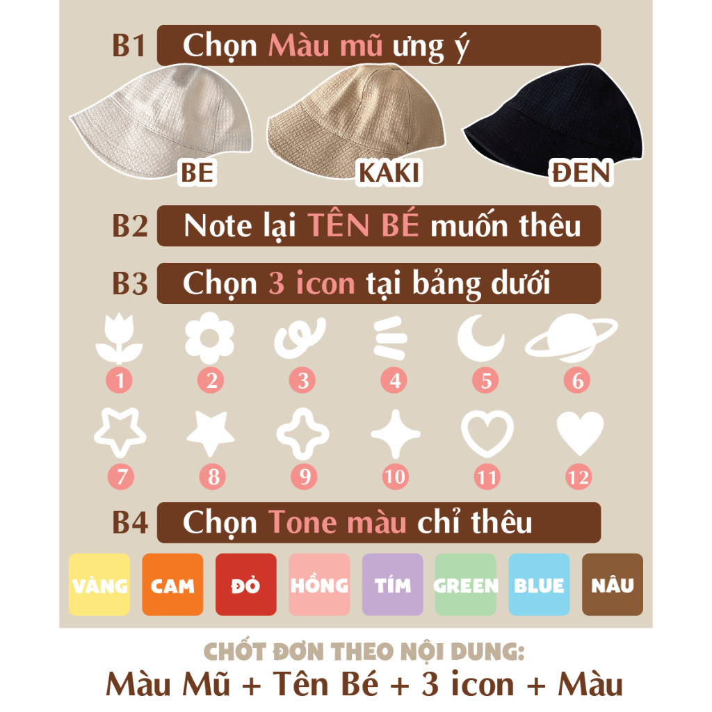 THÊU TÊN Mũ lưỡi trai vành rộng&mềm style Hàn đáng yêu - by Peu.peti