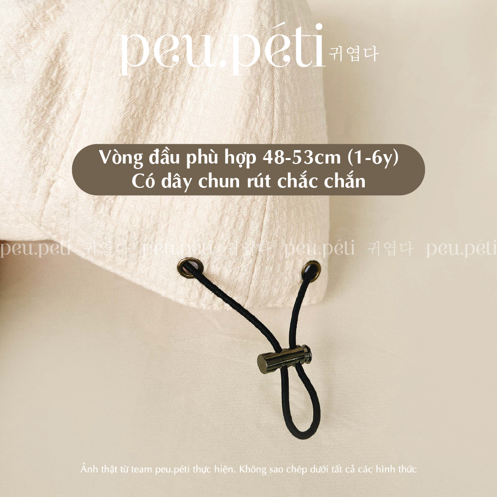 THÊU TÊN Mũ lưỡi trai vành rộng&mềm style Hàn đáng yêu - by Peu.peti