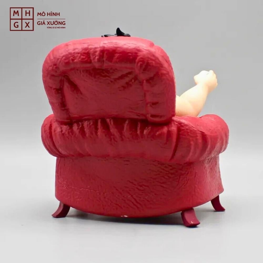 Mô Hình OnePiece Luffy Béo ngồi ghế - Cao 14cm - nặng 1kg - Phụ kiện : Ghế + nắm cơm + đùi gà - Figure OnePiece - Có Hộp