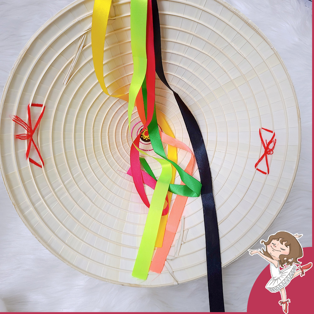 Nón lá trang trí, nón lá vẽ 40cm