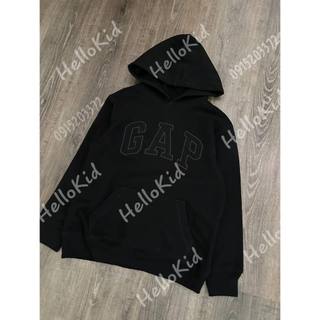 Áo nỉ g@p hoodie đen cho bé