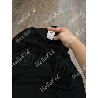 Áo nỉ g@p hoodie đen cho bé