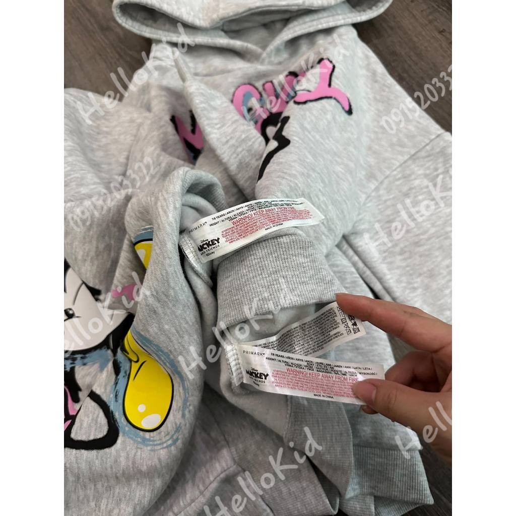 Bộ nỉ Mickey ghi tây primar.k cho bé