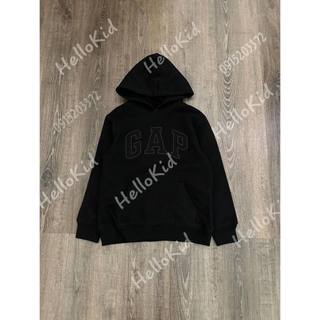 Áo nỉ g@p hoodie đen cho bé