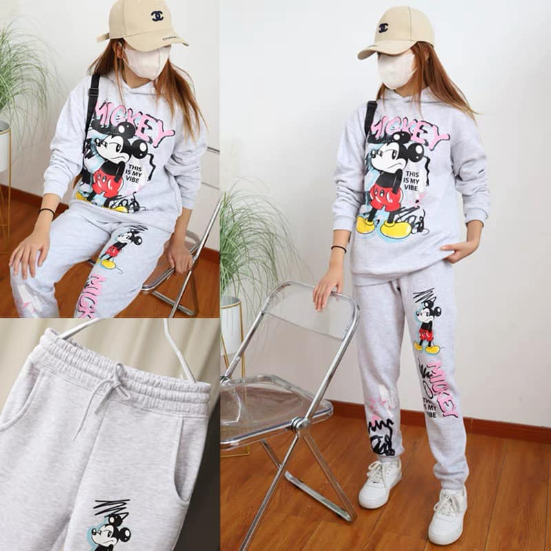 Bộ nỉ Mickey ghi tây primar.k cho bé