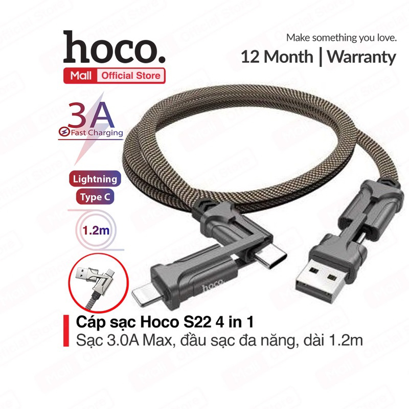 Cáp đa năng 4in1 Hoco S22