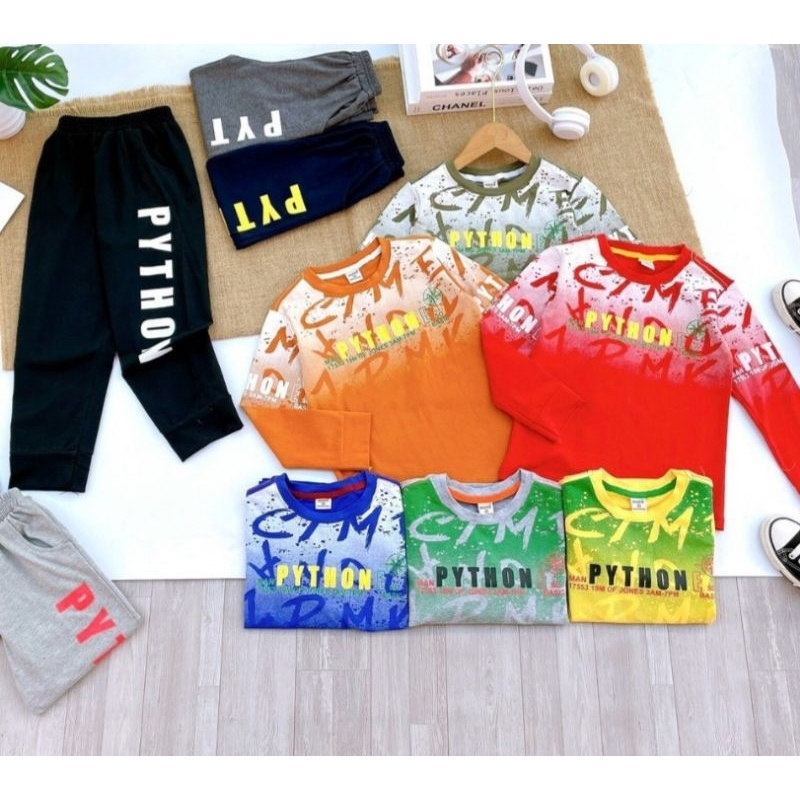 Bộ bé trai dài tay thu đông chất cotton mịn đẹp size đại 20-40kg