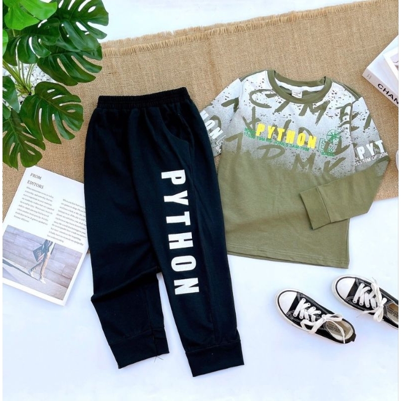 Bộ bé trai dài tay thu đông chất cotton mịn đẹp size đại 20-40kg