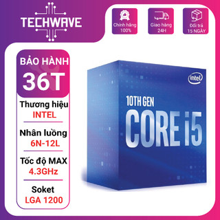 Cpu intel core i3 10105f core i5 10400f tray new bảo hành 36 tháng hàng chính hãng tại techwave