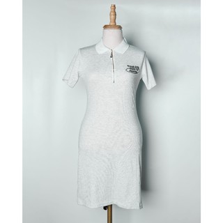 Set Đôi Heaven Sent Áo Và Váy Polo Basic Màu Trắng Tiêu Đen
