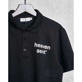 Set Đôi Heaven Sent Áo Và Váy Polo Basic Màu Trắng Tiêu Đen