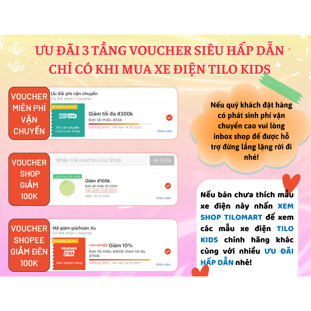 Xe oto điện cho bé TILO KIDS TLK-5555 phiên bản Tôi yêu Việt Nam 2 chỗ ngồi có điều khiển từ xa, bluetooth, chế độ nhún