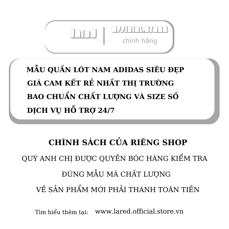 Quần Sịp Nam Adidas  Quần Lót Nam thời trang cao cấp Lared Thoáng mát co gian 4 chiều thấm hút mồ hôi