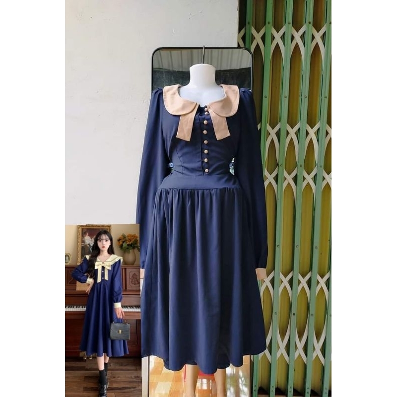 Đầm Tiểu Thư Tay Dài