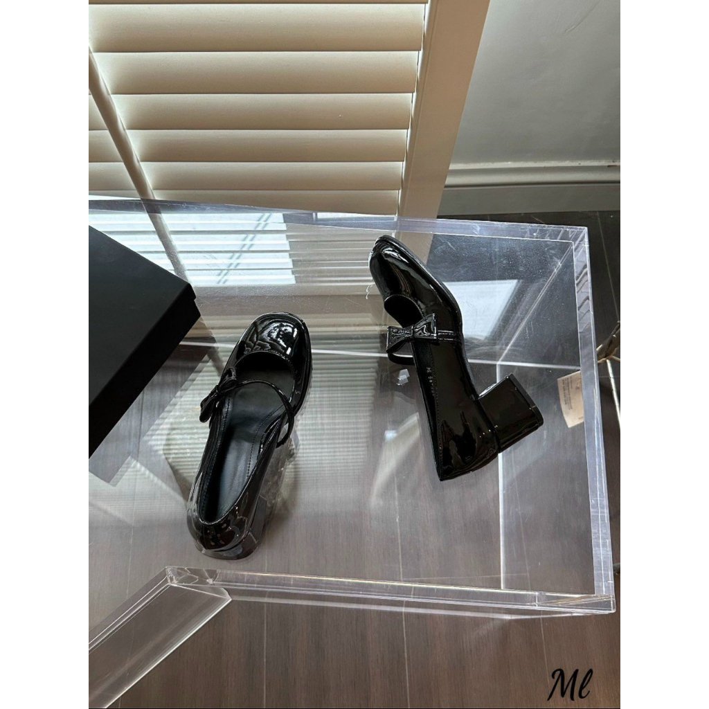 Giày búp bê nữ giày cao gót mary jane giày búp bê đế đúp mũi vuông