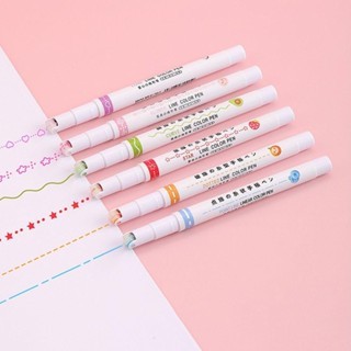 Set 6 Bút Đánh Dấu Bắt Sáng Đầu Lăn Nhiều Màu Sắc 6 Cây/hộp