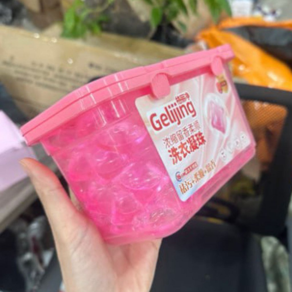 VIÊN GIẶT QUẦN ÁO HỘP 100 VIÊN HƯƠNG HOA ANH ĐÀO LÀM MỀM VẢI XUA TAN ẨM MỐC