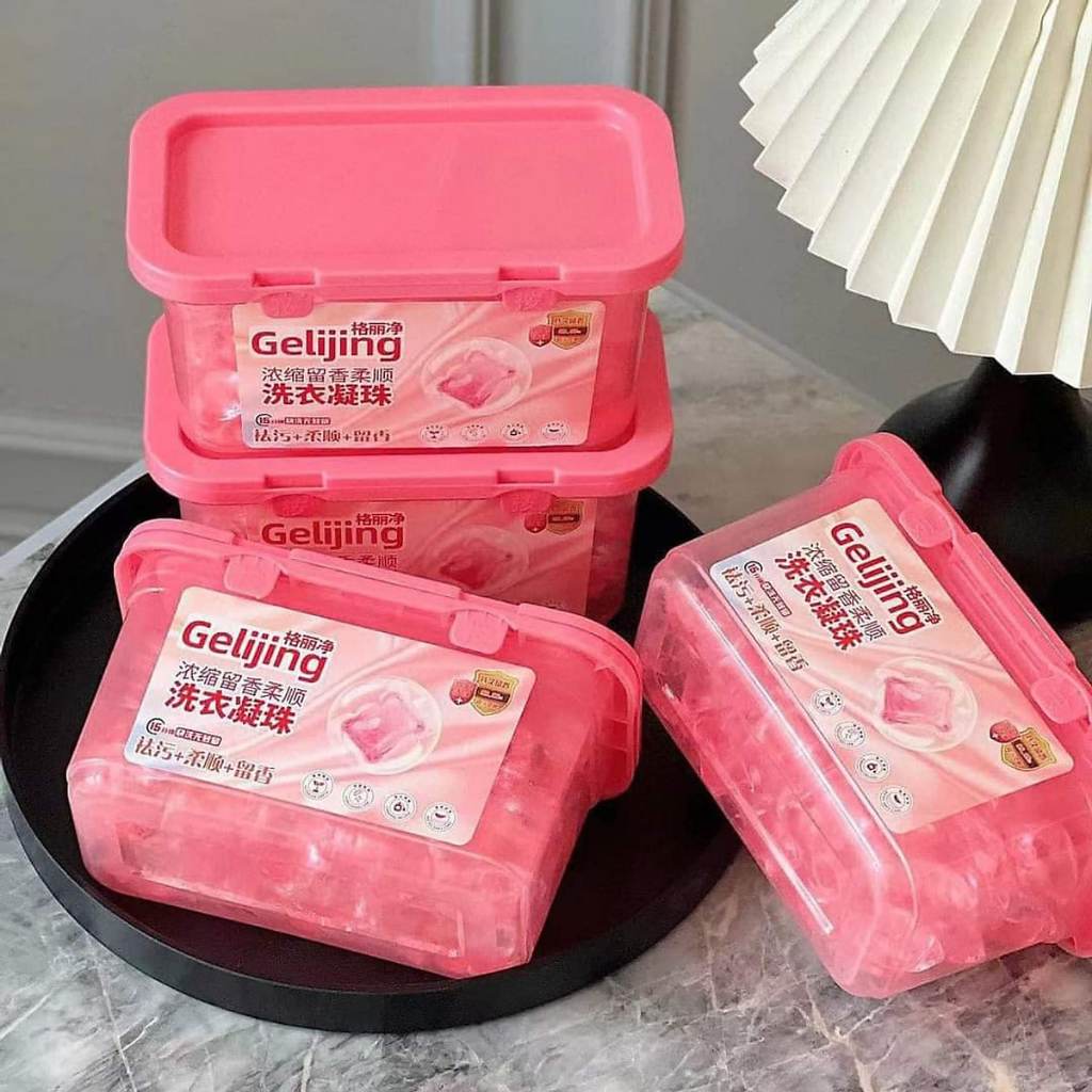 VIÊN GIẶT QUẦN ÁO HỘP 100 VIÊN HƯƠNG HOA ANH ĐÀO LÀM MỀM VẢI XUA TAN ẨM MỐC