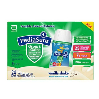Thùng 24 chai sữa nước pediasure grow and gain Vani và dầu chất xơ fiber 237ml quatangme
