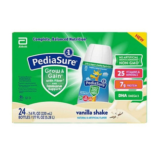 Thùng 24 chai sữa nước Pediasure Grow Gain Fiber chất xơ vani 220ml Mỹ