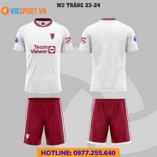 Quần Áo Đá Banh MU 2023 - 2024 Áo bóng đá CLB MANCHESTER Trắng Sân Khách - Vicsport