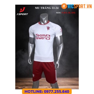 Quần Áo Đá Banh MU 2023 - 2024 Áo bóng đá CLB MANCHESTER Trắng Sân Khách - Vicsport