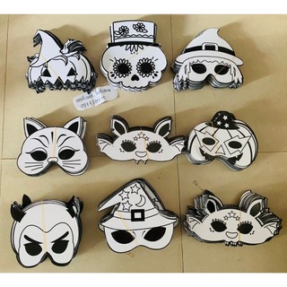 Mặt nạ tô màu halloween cho bé